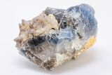 Blue, Cubic Fluorite Crystals with Calcite - Pakistan #197036-2